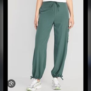 Old Navy High Waisted Stretch-Tech Wide Leg Cargos Medium TALL